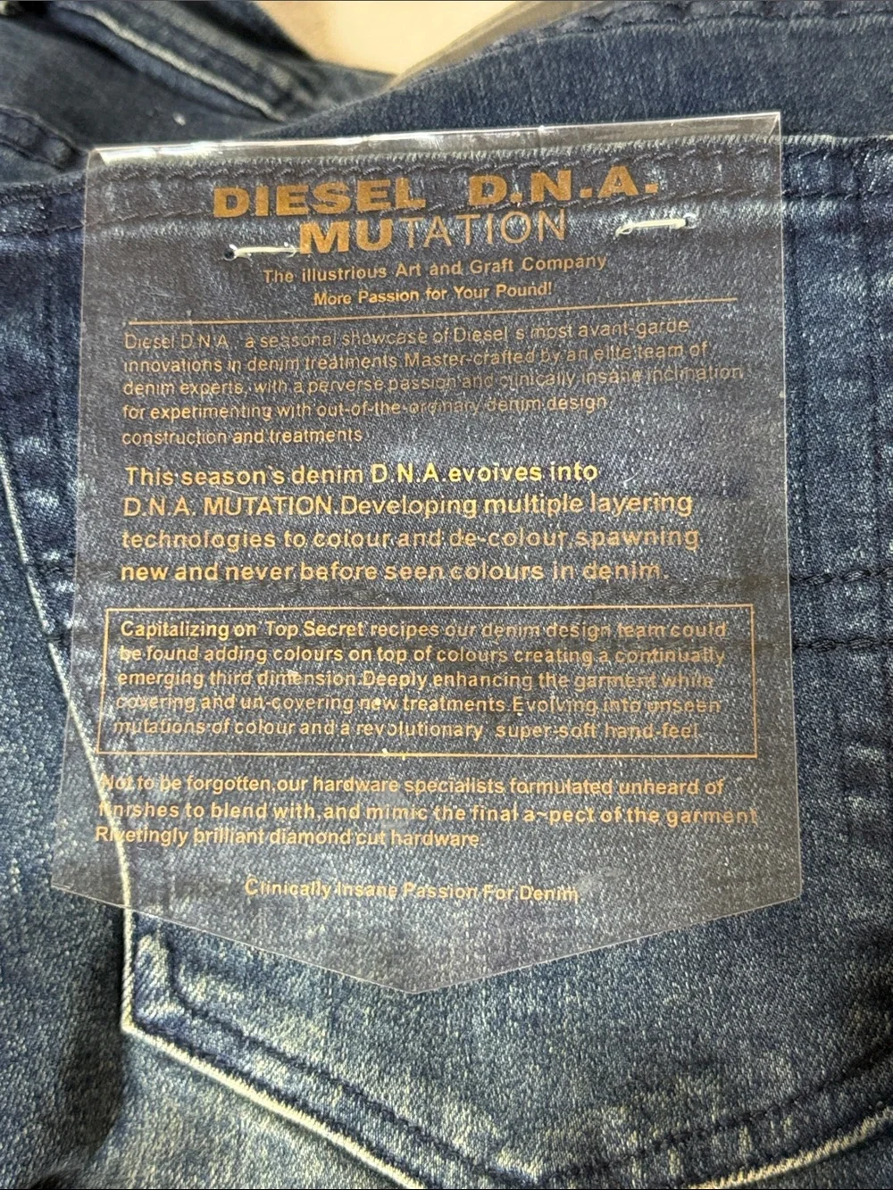 Diesel Sleenker Skinny Jeans Dark Blue 30x31 NWTS